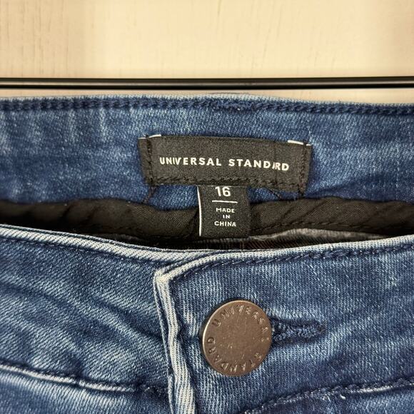 Universal Standard Skinny Jeans Womens Plus Size 16 Blue Denim Seine High Rise - Picture 8 of 9